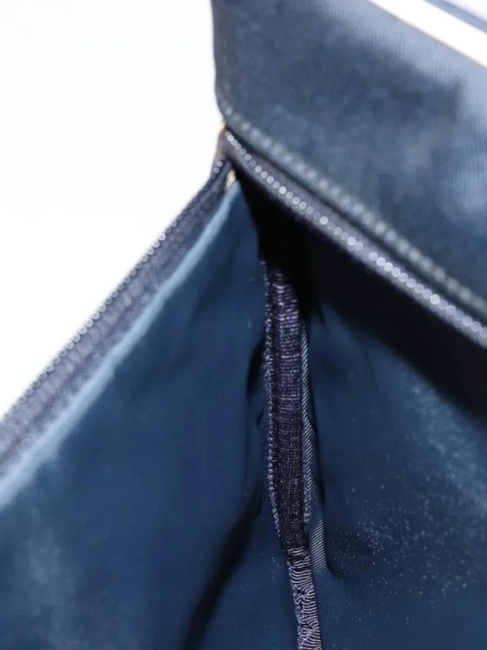 GUCCI Pouch Nylon Navy Silver Auth bs22200